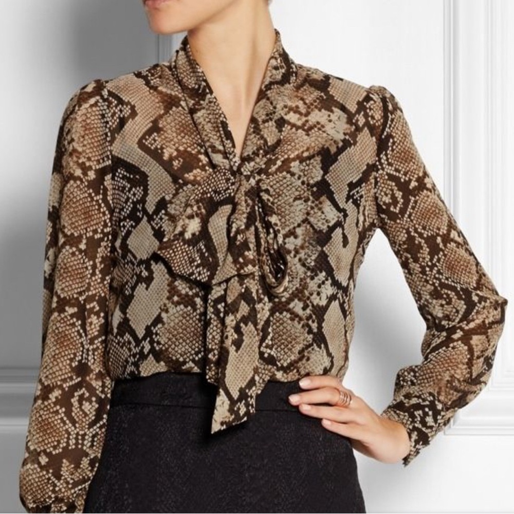 Altuzarra Python Print Blouse-Size Small